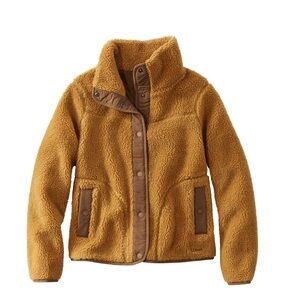 Women's L.L. Bean Sherpa Fleece Jacket - Gold - 1X